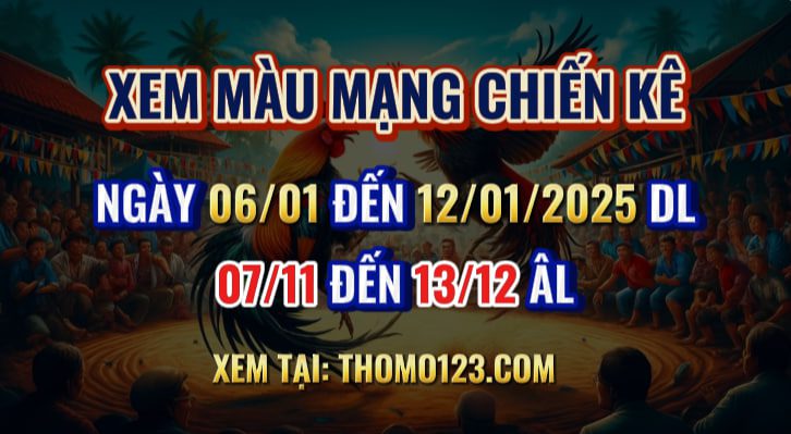 Màu Mạng Gà Đá 06/01 Đến 12/01/2025